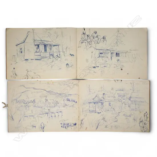 Two Elise Mourant (1921-1990) field sketch books,