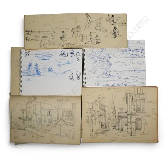 Five Elise Mourant (1921-1990) field sketch books,