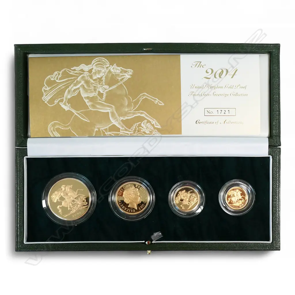 The 2004 'United Kingdom Gold Proof Sovereign Four coin Collection', Image 1++