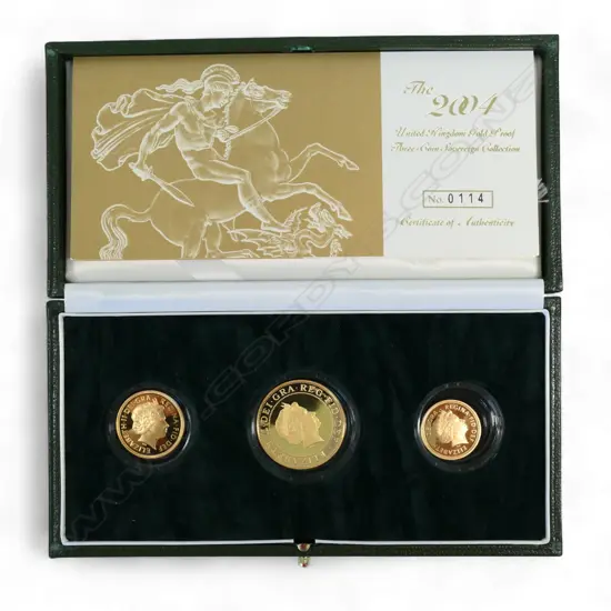 A 2004 'United Kingdom Gold Proof Sovereign Three Coin Collection',