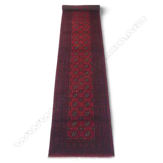 A hand-knotted Turkoman runner,