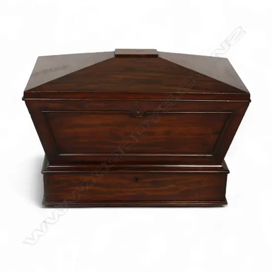 A Regency mahogany sarcophagus cellarette/wine cooler,