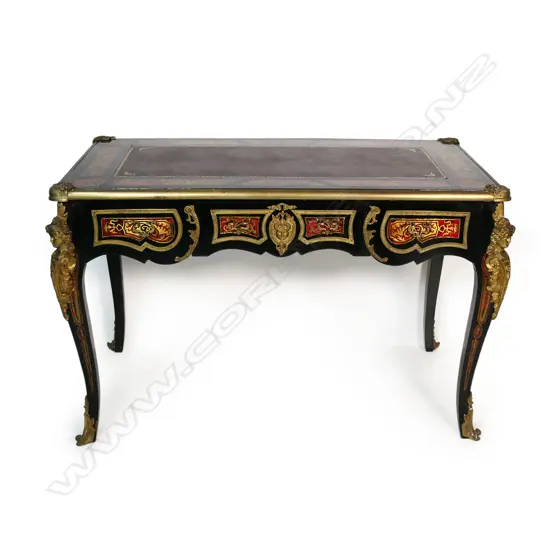 A French boulle bureau plat,