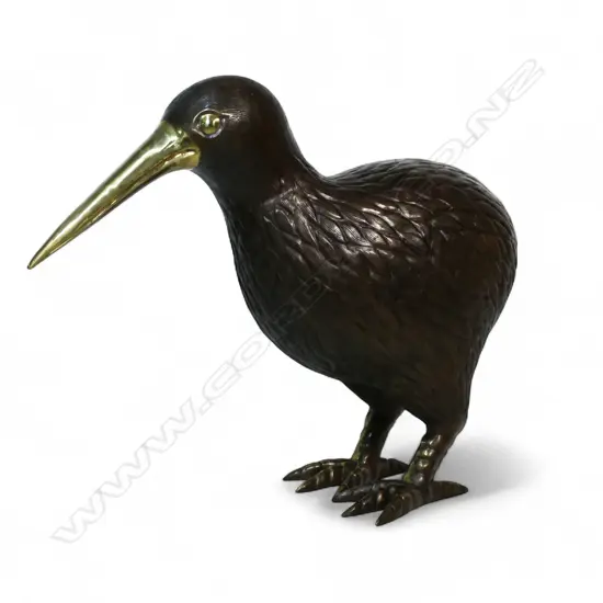 A massive contemporary bronze kiwi sculpture,