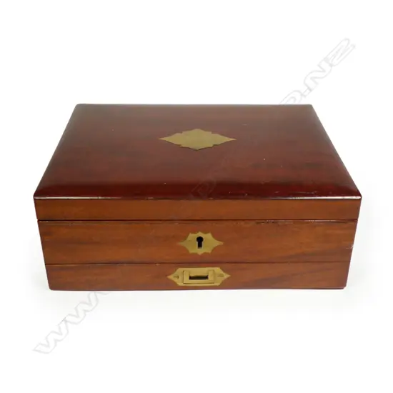 A Victorian mahogany fitted box,