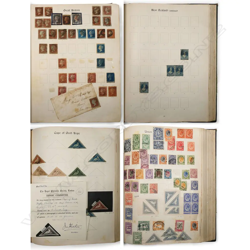A good old large stamp album with world collection, Image 1++