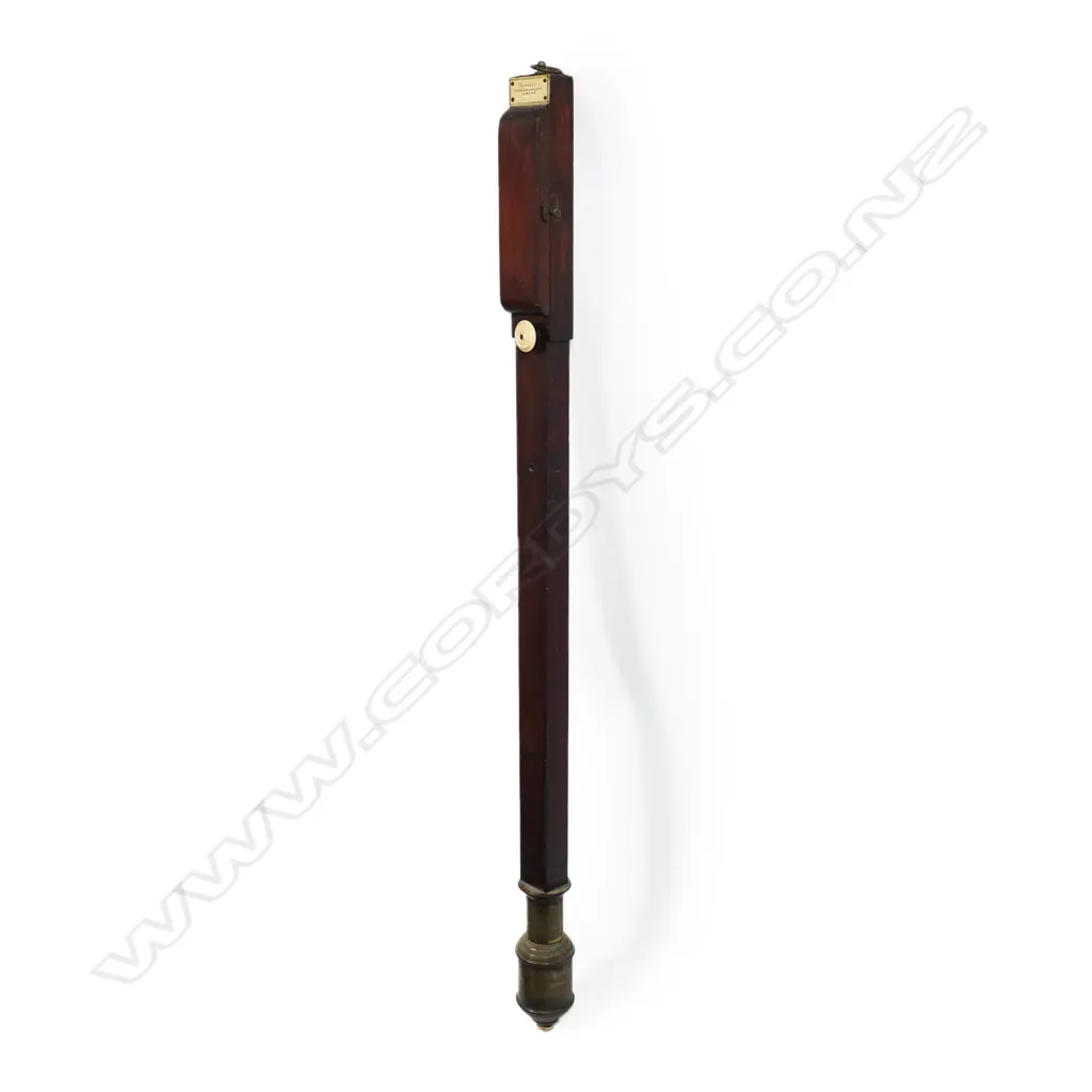 A George III mahogany marine stick barometer, Image 1++