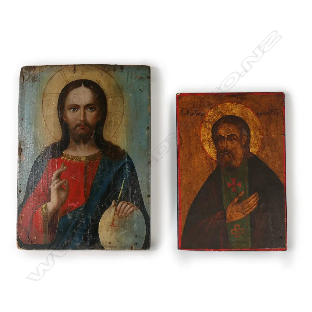 Two small Russian icons of Christ, Image 1++