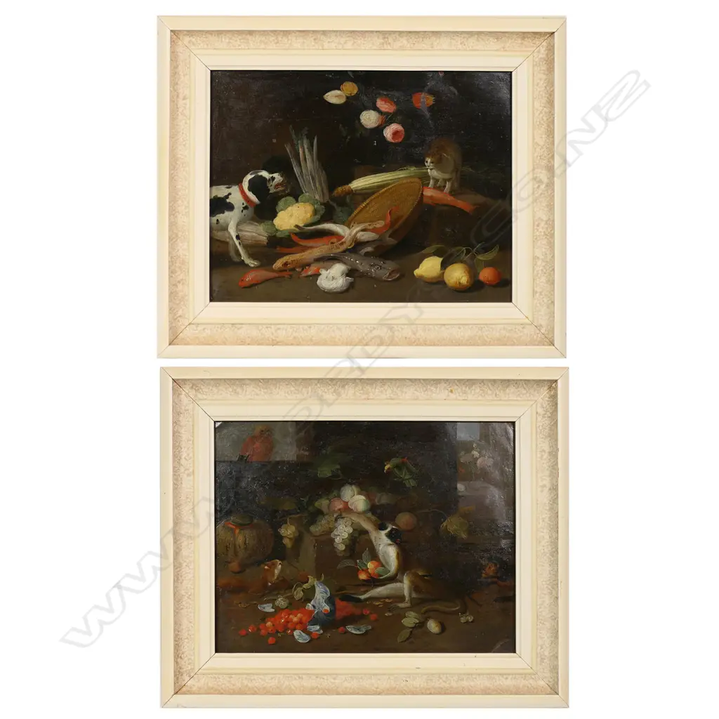 A pair of 19thC still life paintings on tin, Image 1++