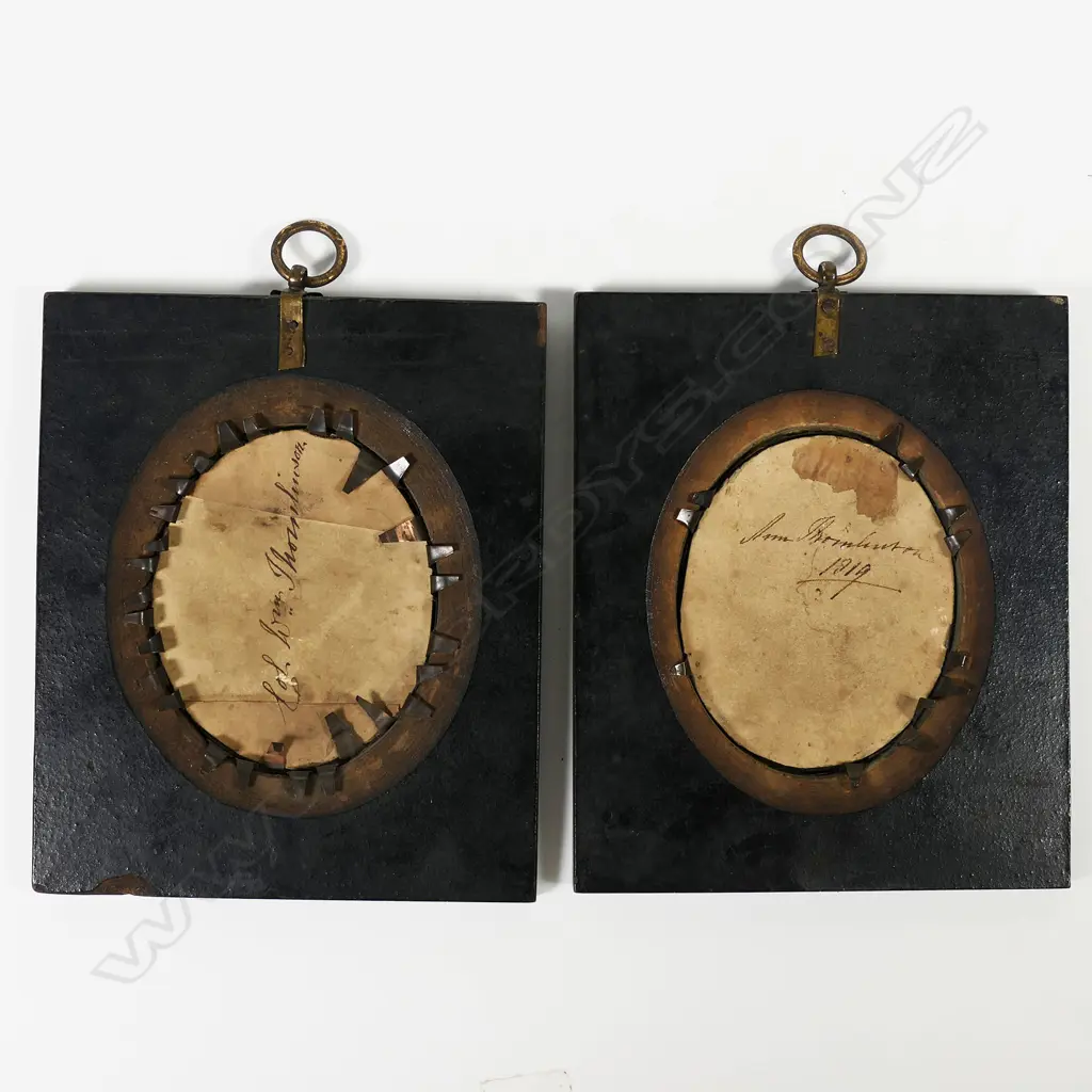 A pair of George III portrait miniatures of Mr and Mrs 'Col. Wm. Thomlinson', Image 1++