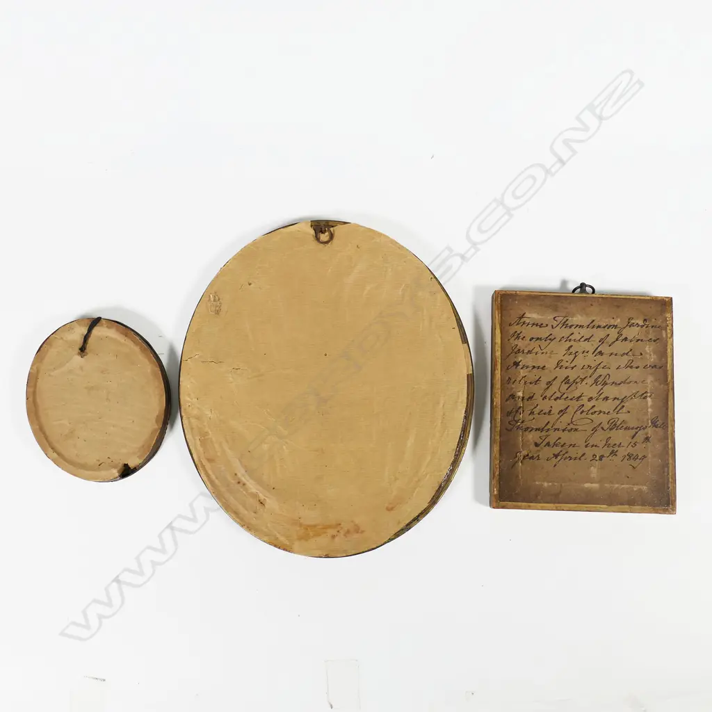 Three 19thC portrait miniatures/silhouettes, Image 1++