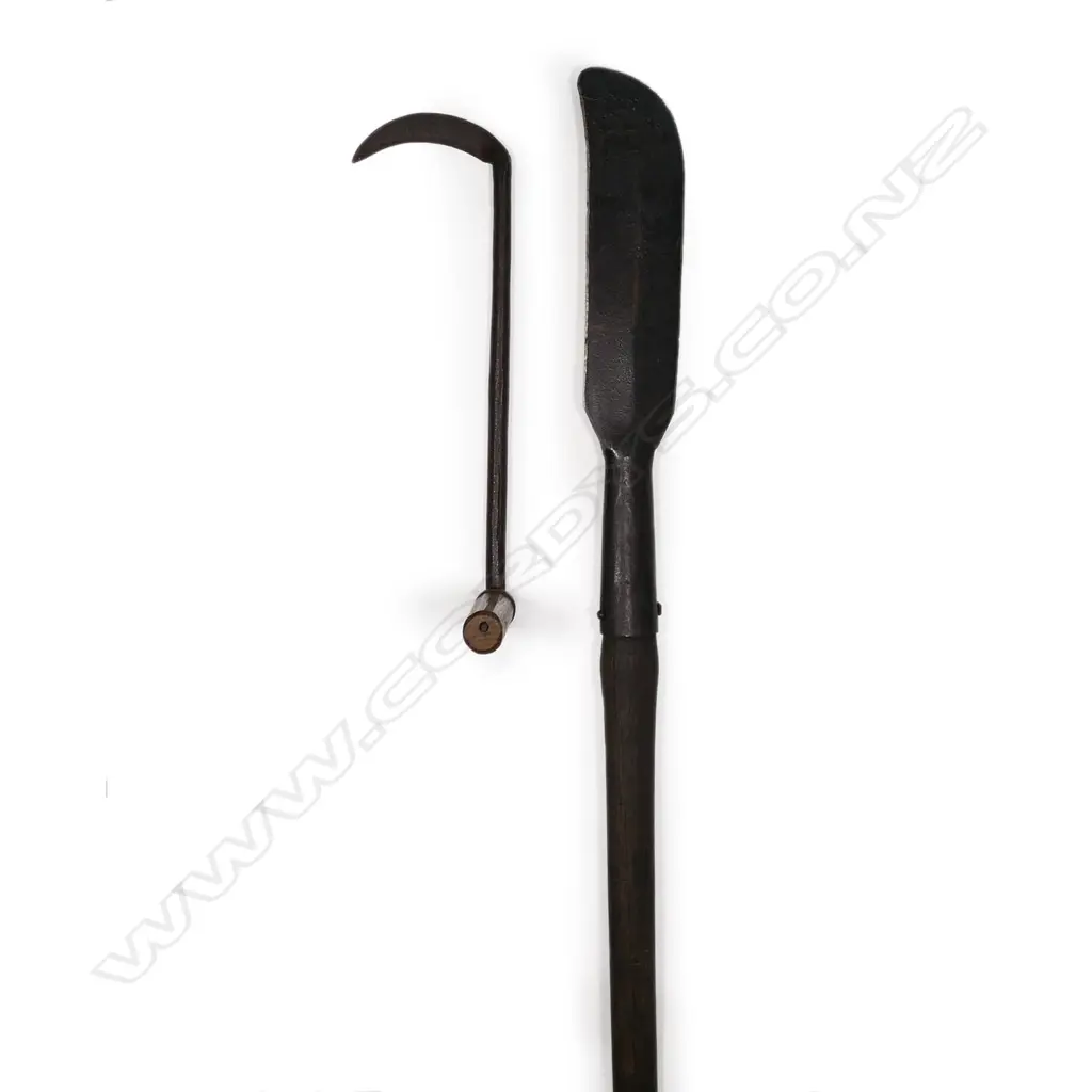 Two old whaling flensing tools, Image 1++