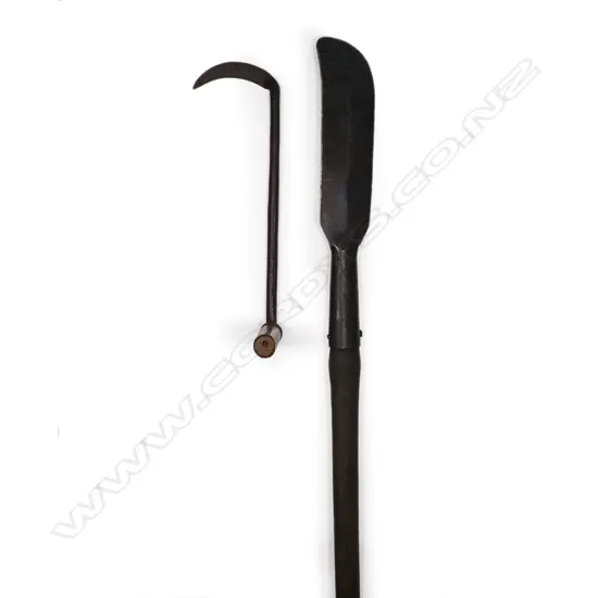 Two old whaling flensing tools,