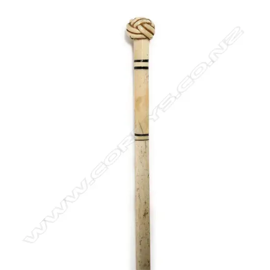 A late 19thC fine whalebone walking stick,