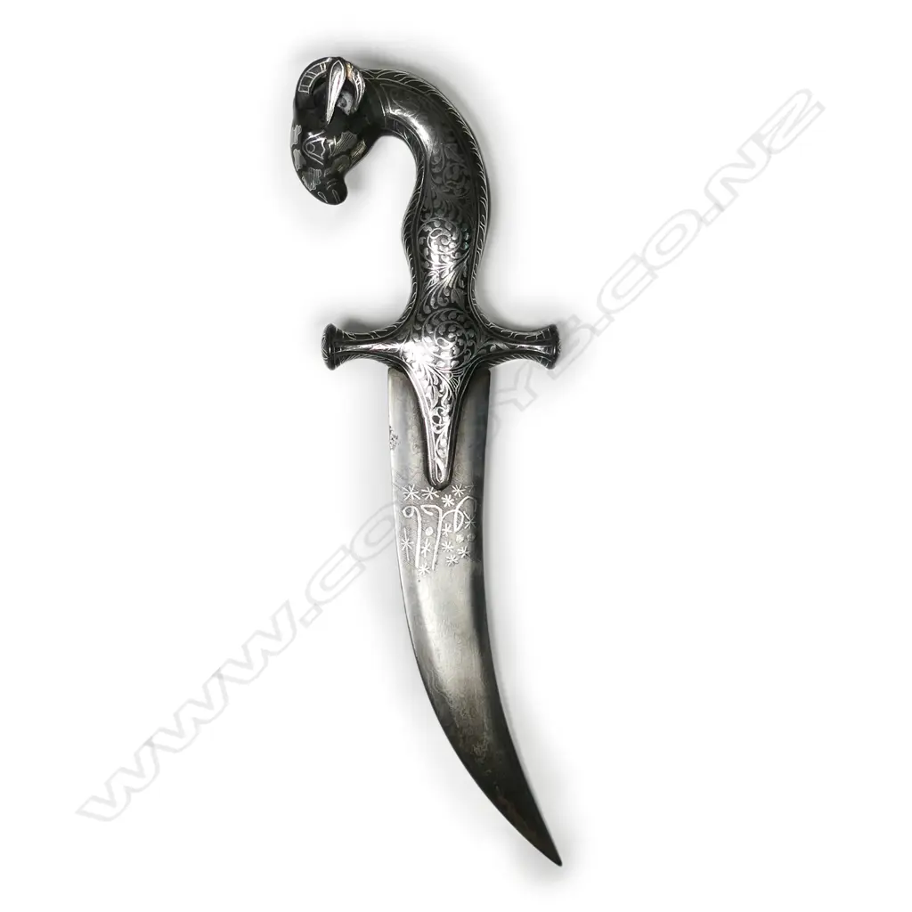 A niello silver worked jambiya dagger, Image 1++
