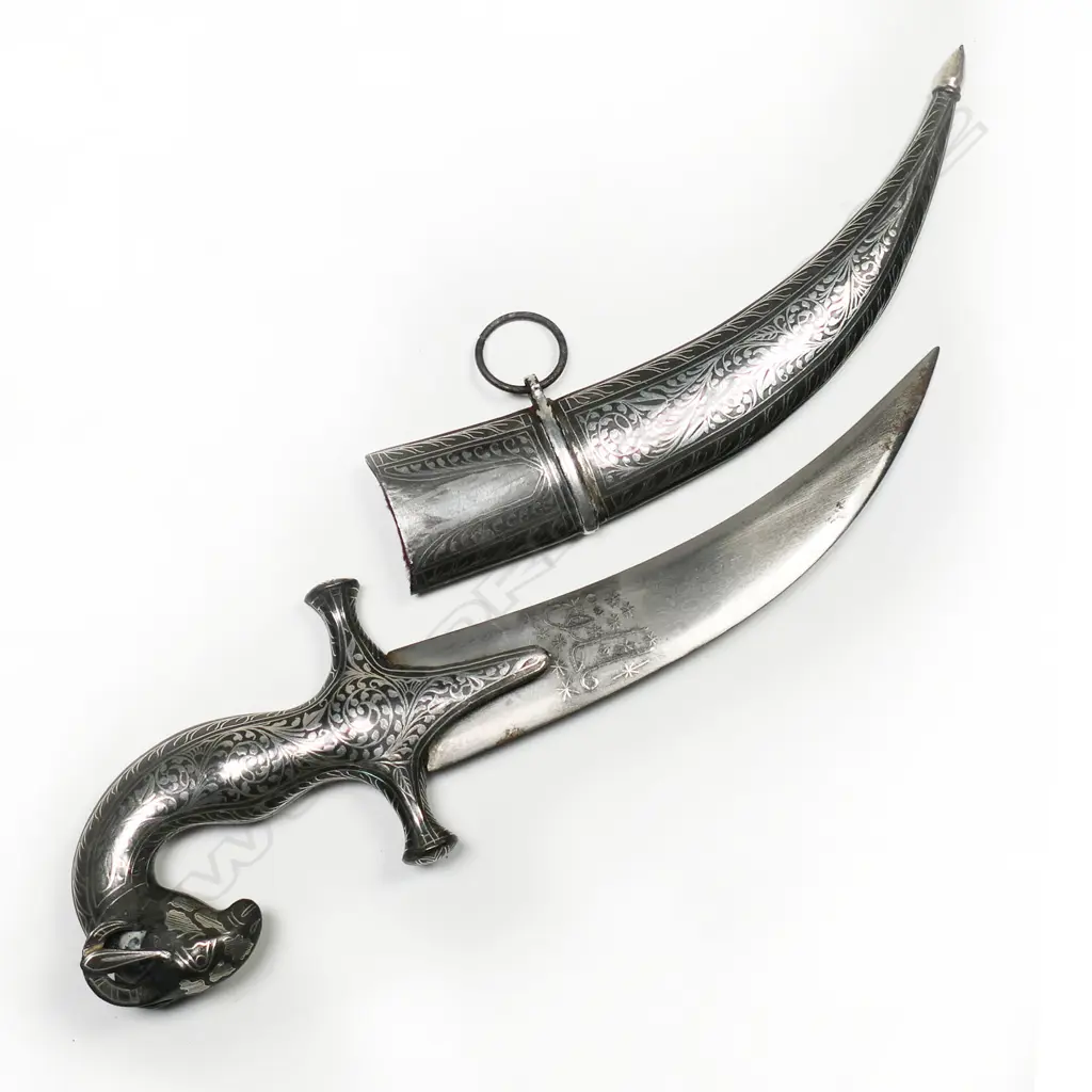 A niello silver worked jambiya dagger, Image 1++