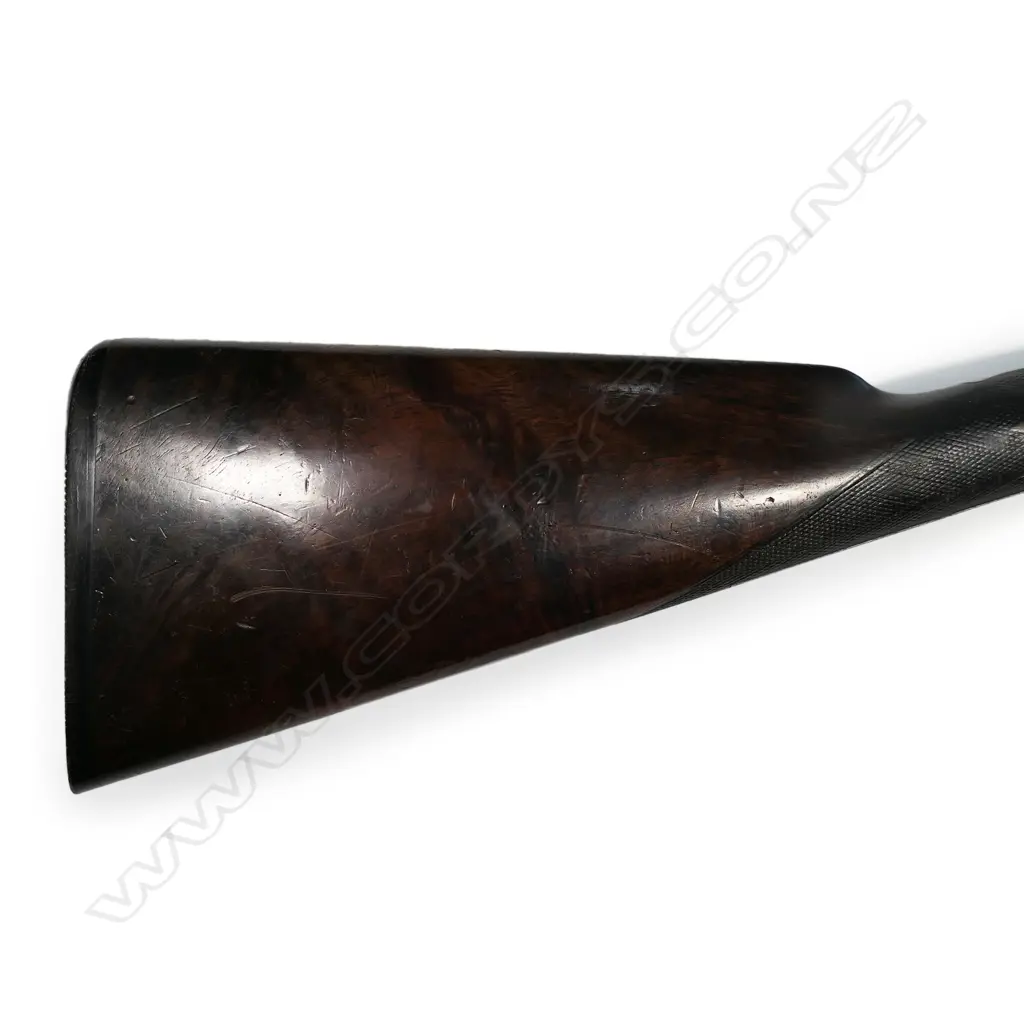 A Victorian (1861) George Gibbs 12-bore under-lever hammer gun, Image 1++