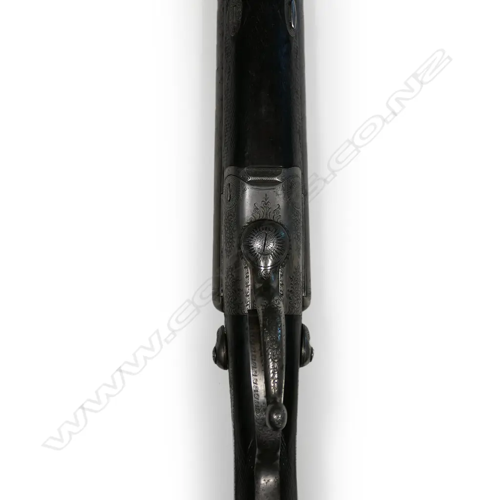 A Victorian (1861) George Gibbs 12-bore under-lever hammer gun, Image 1++