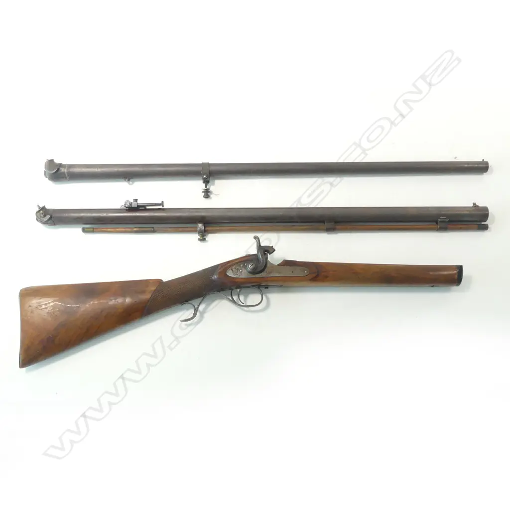A replica 19thC Bonehill smoothbore muzzle loading percussion rifle/shotgun, Image 1++