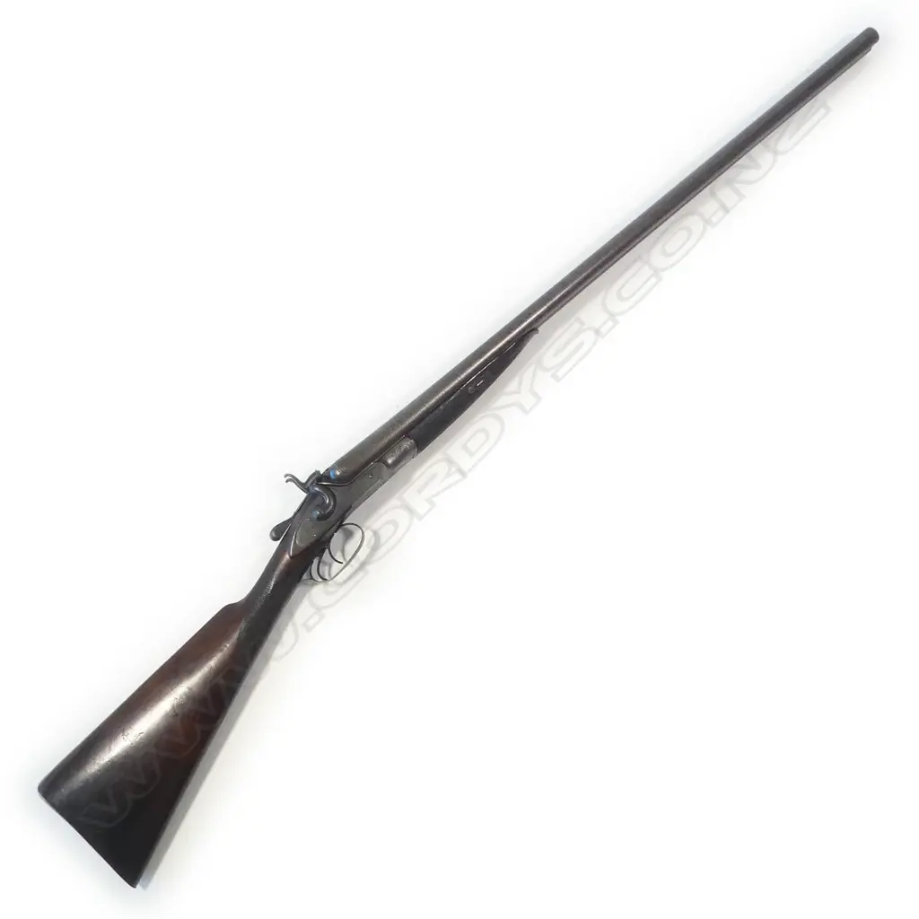 A 12-bore double barrel open-hammer shotgun by T. Newton, Manchester, Image 1++