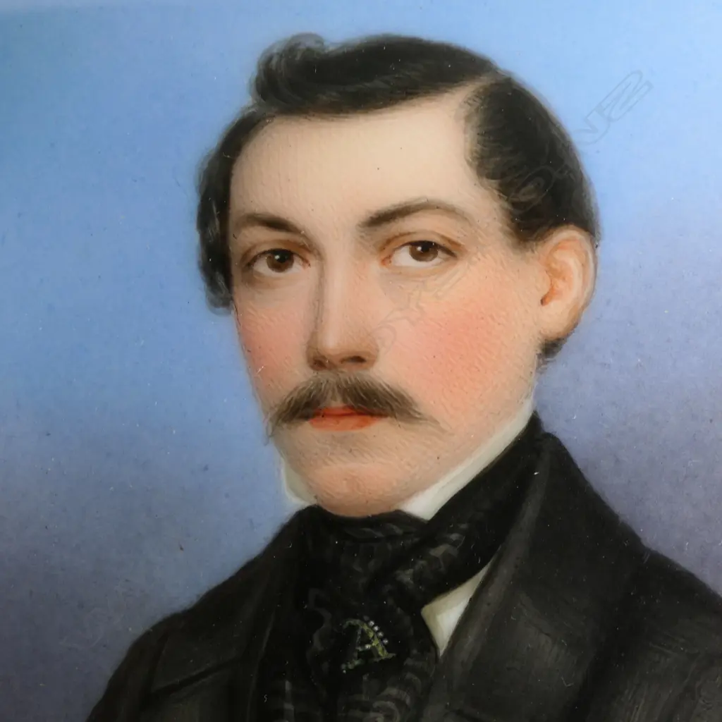 A 19thC Continental hand painted porcelain plaque, Image 1++