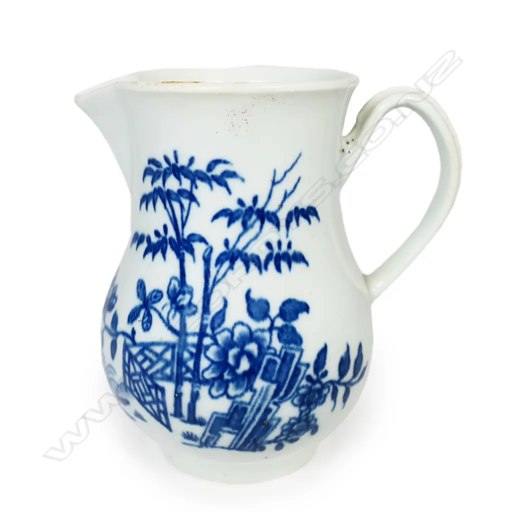 A Worcester sparrow beak blue and white jug, Image 1++