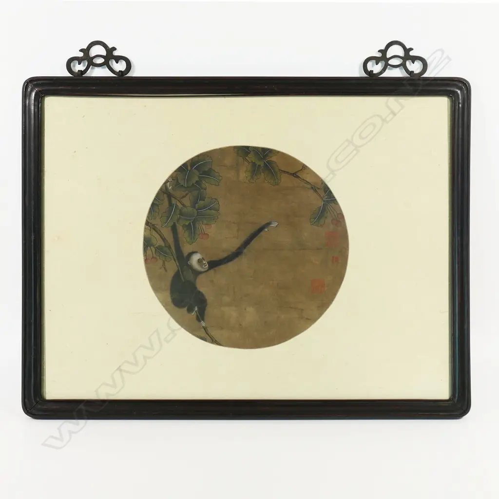 Chinese artist unknown watercolour of a monkey, Image 1++