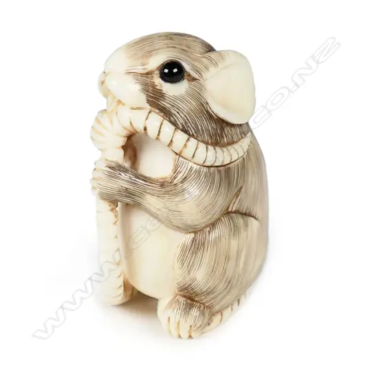 A Japanese ivory netsuke,