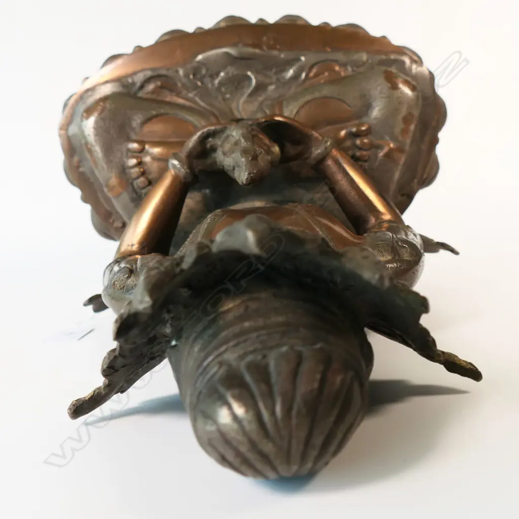 A vintage bronze and copper Amitabha Buddha figure, Image 1++