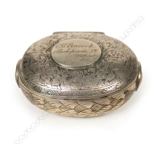 A Victorian oval jewelled snuff box,