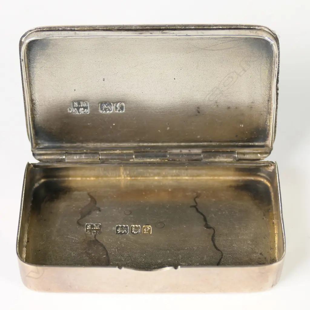 A rare Edwardian silver and hunting scene enamelled vesta, Image 1++