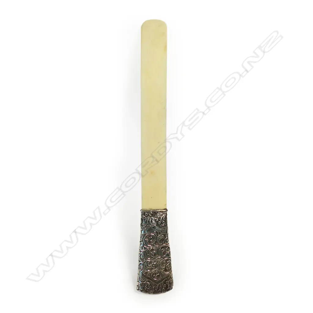 A Victorian silver and ivory letter knife, Image 1++