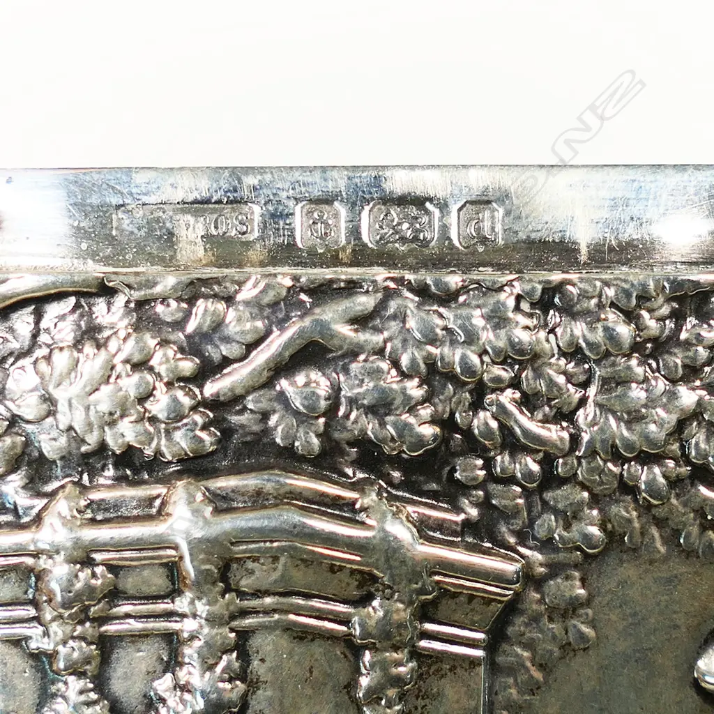 A large Edwardian fancy silver card case, Image 1++