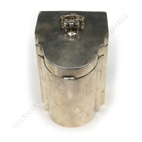 A Victorian silver novelty tea caddy,