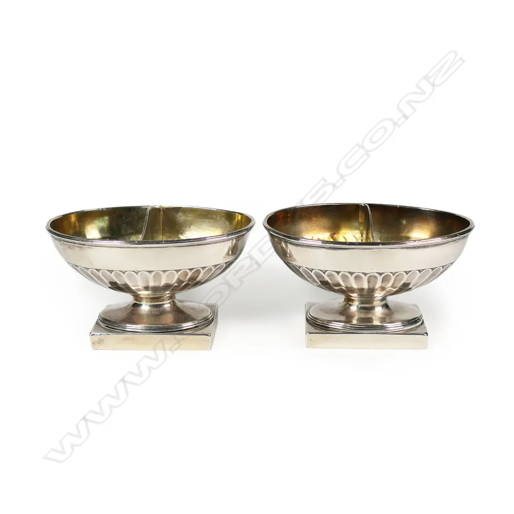 A pair of George III silver salts, Image 1++