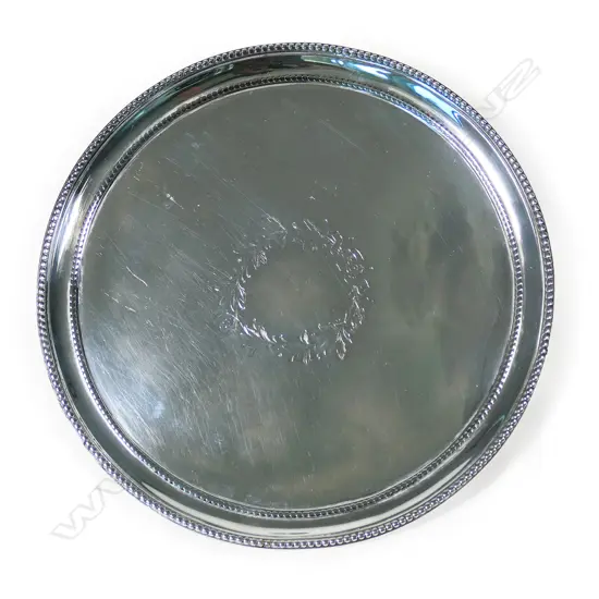 A George III silver elegant waiter,