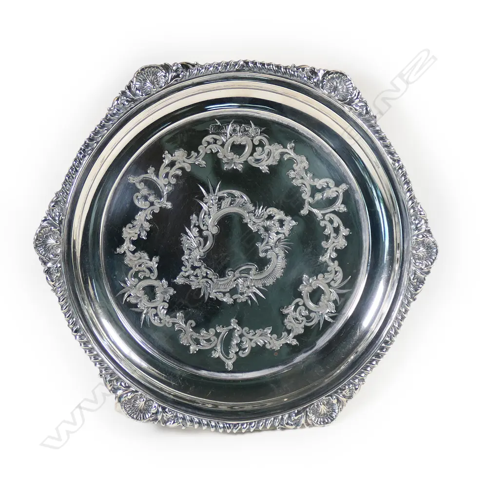 A Victorian silver waiter, Image 1++