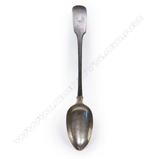 A George IV silver pie spoon,