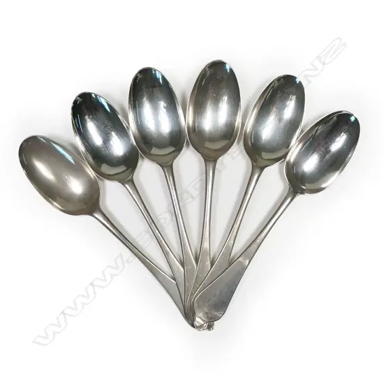 A rare set of six silver Queen Anne tablespoons,