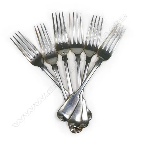 A set of Georgian silver forks,