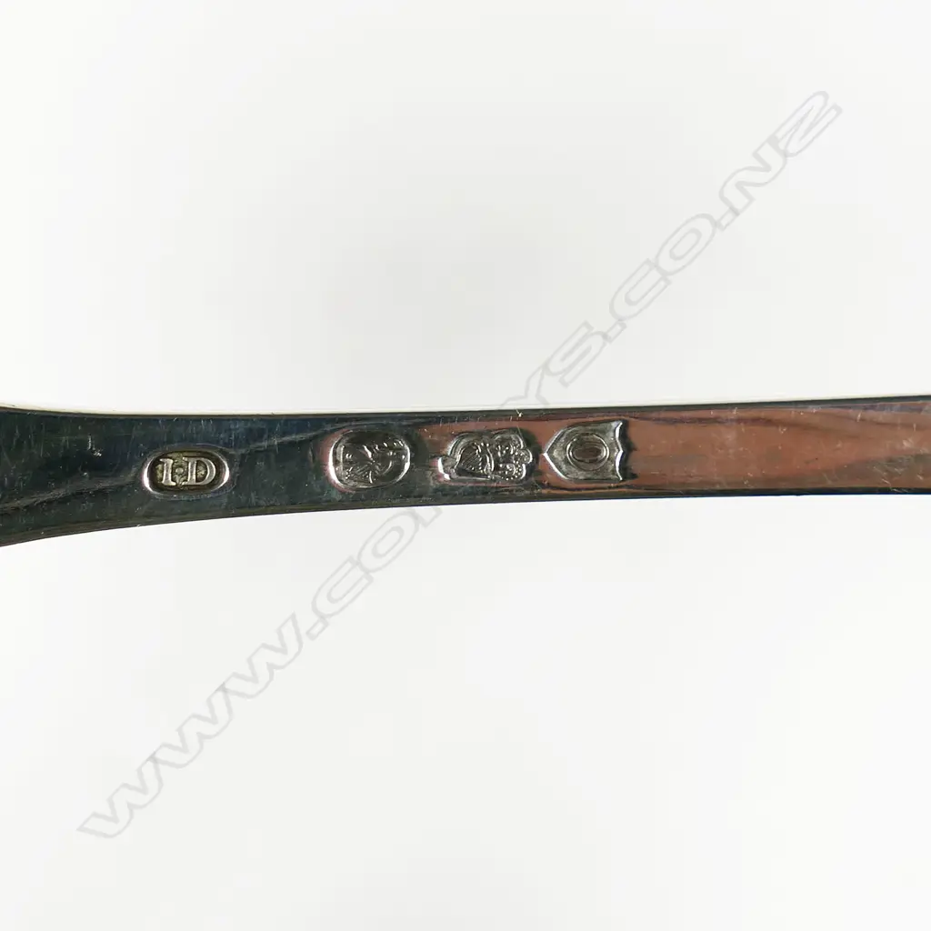 A quality uncommon Irish George III silver serving fork (runcible spoon), Image 1++