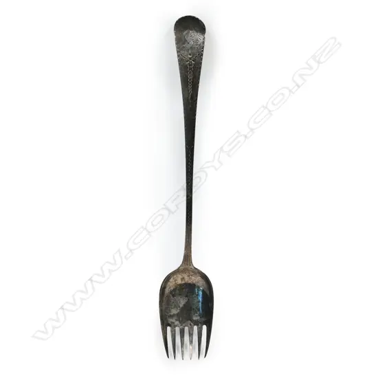 A George III silver large runcible spoon,