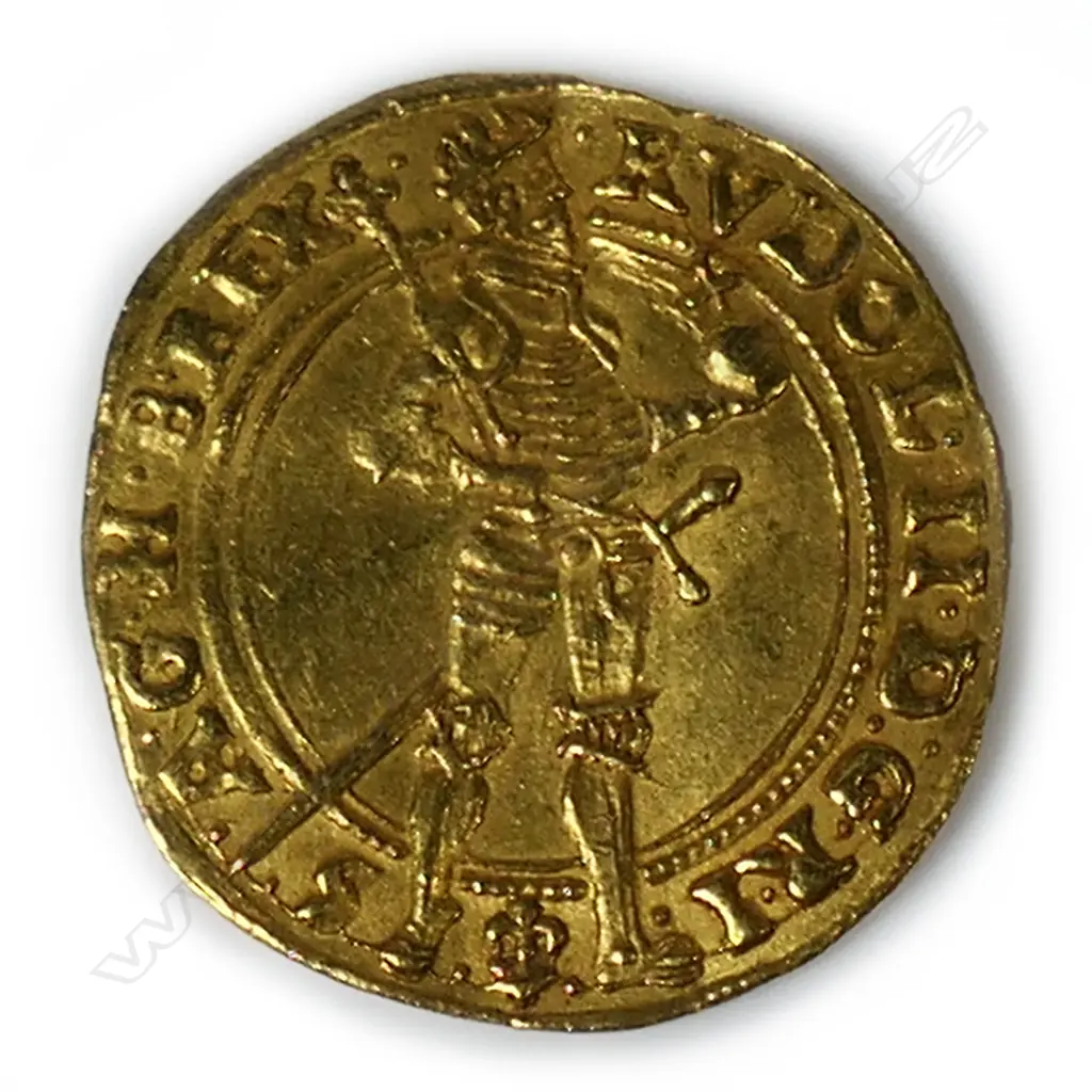A Holy Roman Empire Rudolf II (1576-1612) gold 1586 Dukat coin, Image 1++