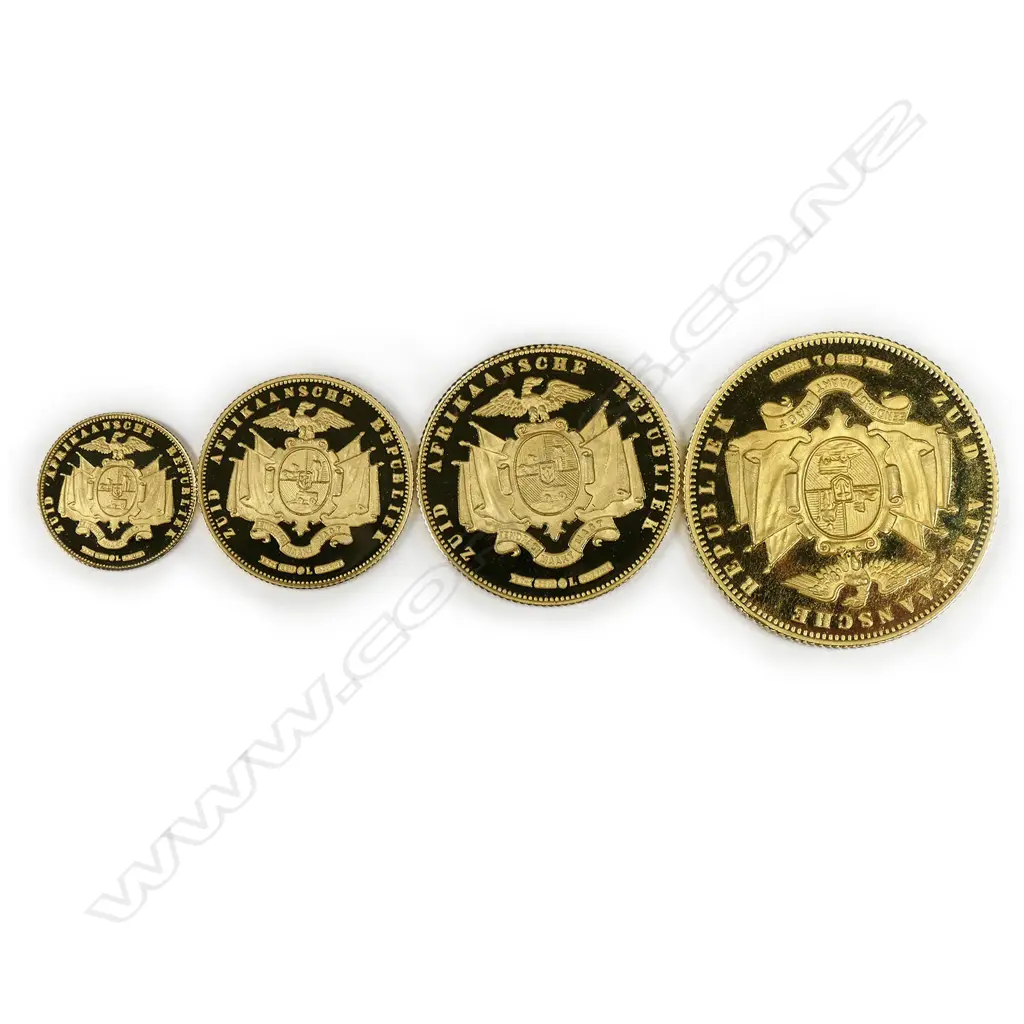 The South Africa 1984 Krugerrand four gold coin limited cased proof set, Image 1++