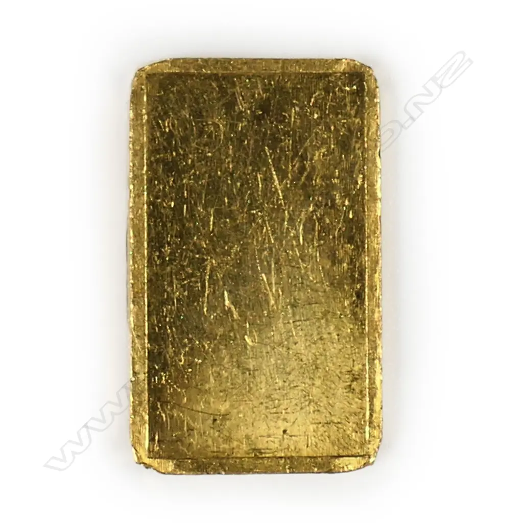 An Auckland Coin and Bullion one-ounce .999 gold ingot, Image 1++