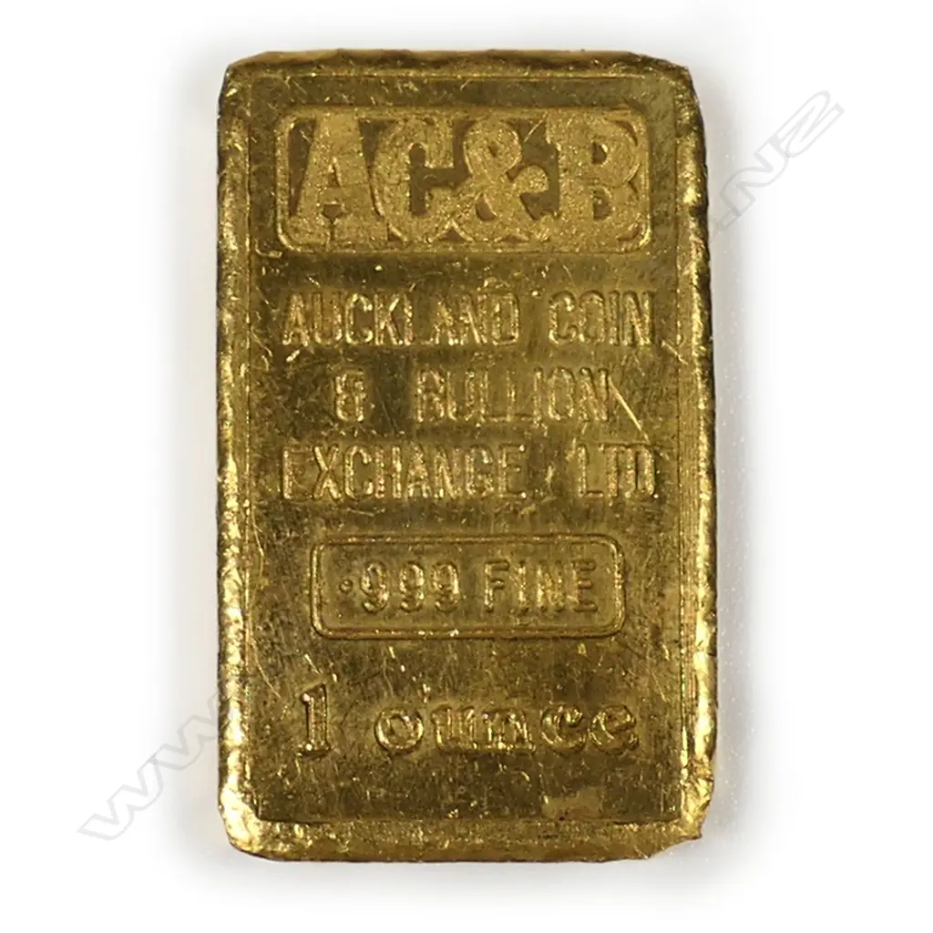 An Auckland Coin and Bullion one-ounce .999 gold ingot, Image 1++