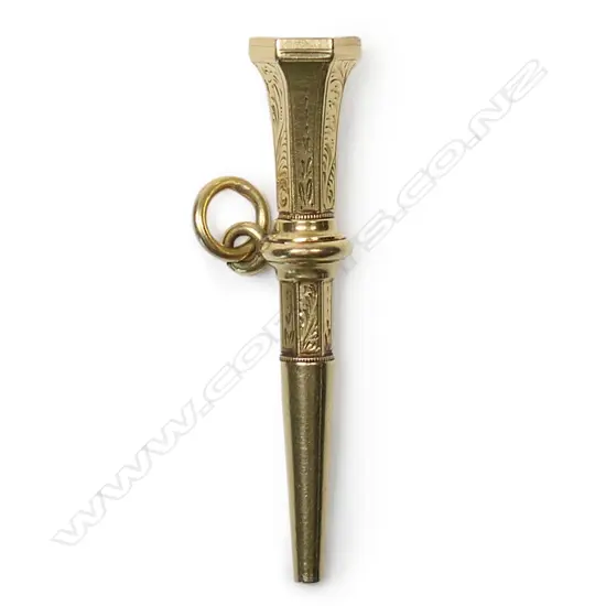 A good Victorian gold watch key,