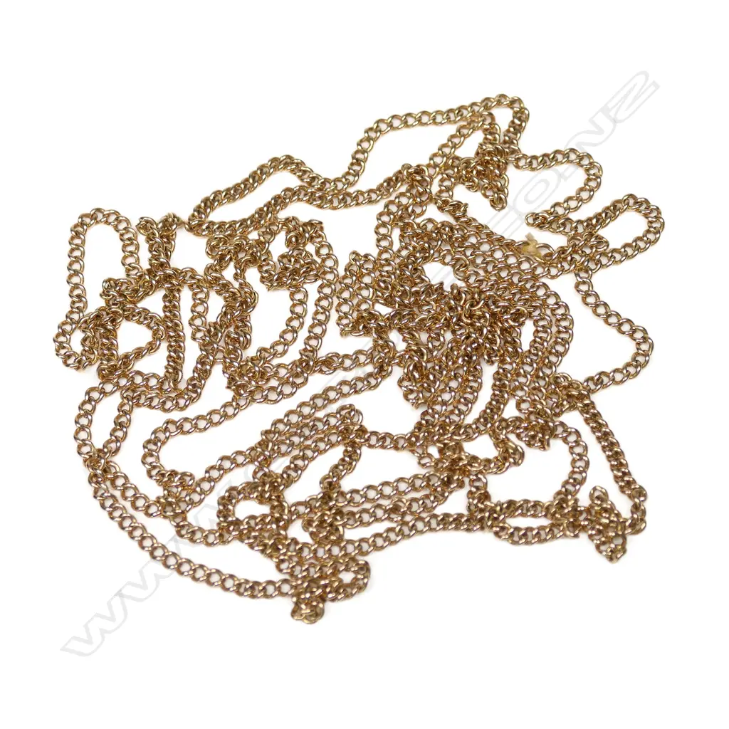 A 14ct gold muff chain, Image 1++