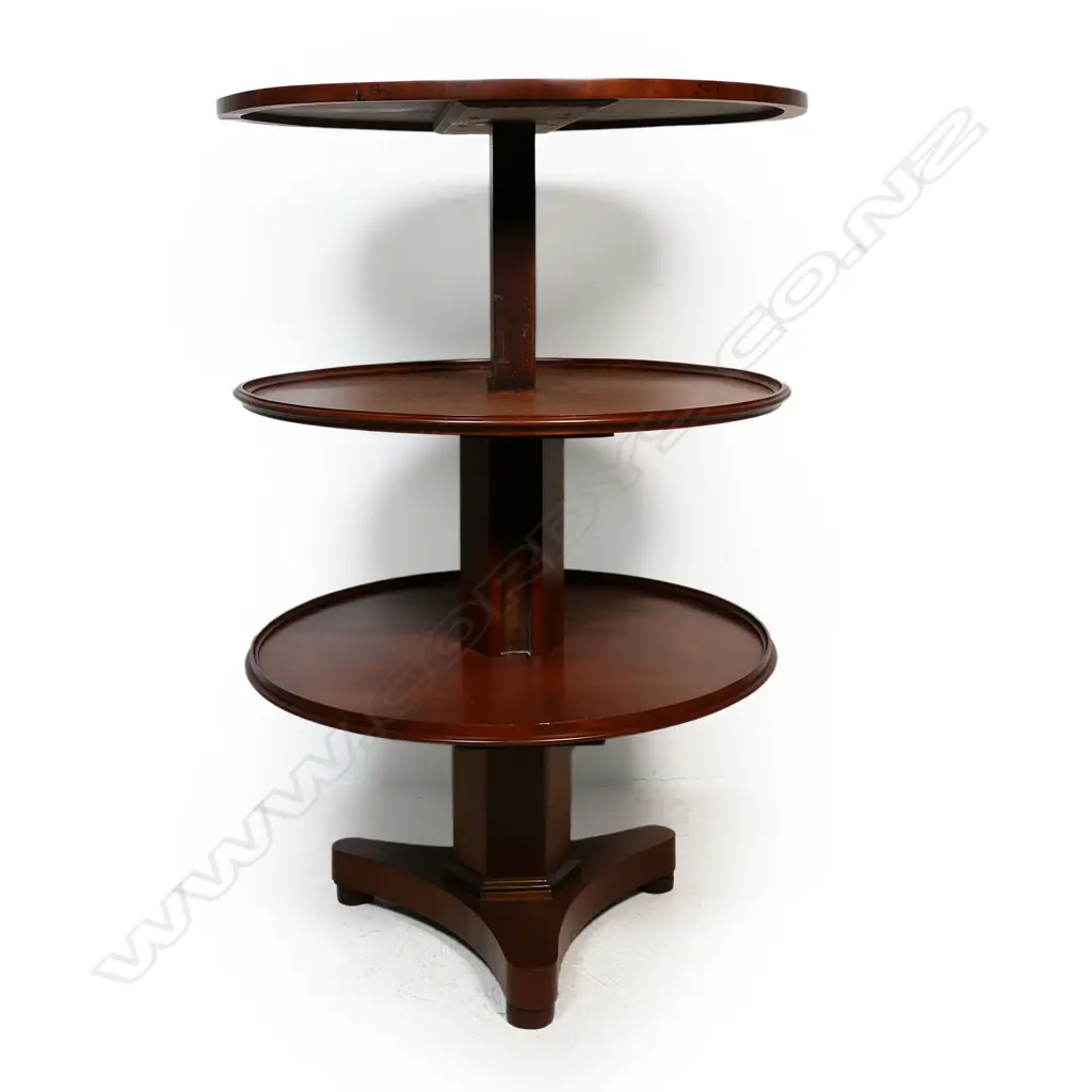 A Regency mahogany telescopic dumb waiter, Image 1++