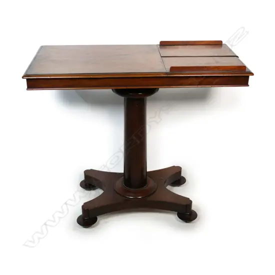 A William IV mahogany reading table,